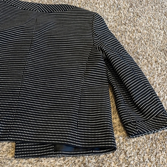 Talbots Black and White Polka Dot Blazer - Picture 9 of 10